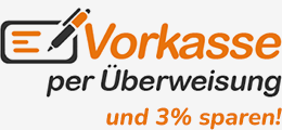 Vorkasse und 3% sparen